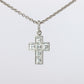 Genuine Cartier Cross Diamond Pendant 950 PT Diamond Illusion Charm Necklace