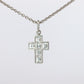 Genuine Cartier Cross Diamond Pendant 950 PT Diamond Illusion Charm Necklace