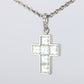 Genuine Cartier Cross Diamond Pendant 950 PT Diamond Illusion Charm Necklace
