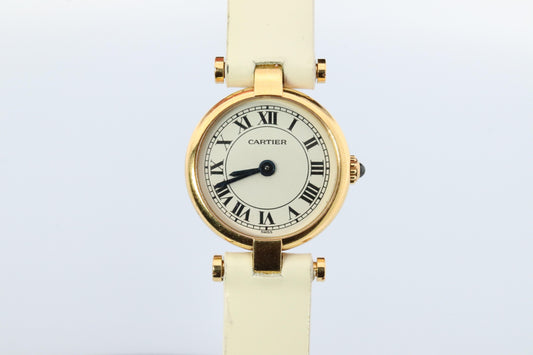 Genuine 18k Cartier Watch. 18k Gold Cartier Vendome 2163 Watch. CARTIER Mini