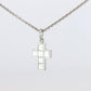 Genuine Cartier Cross Diamond Pendant 950 PT Diamond Illusion Charm Necklace