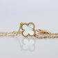Van Cleef Arpels Sweet Alhambra Bracelet . Genuine VCA 18k YG Mother of Pearl