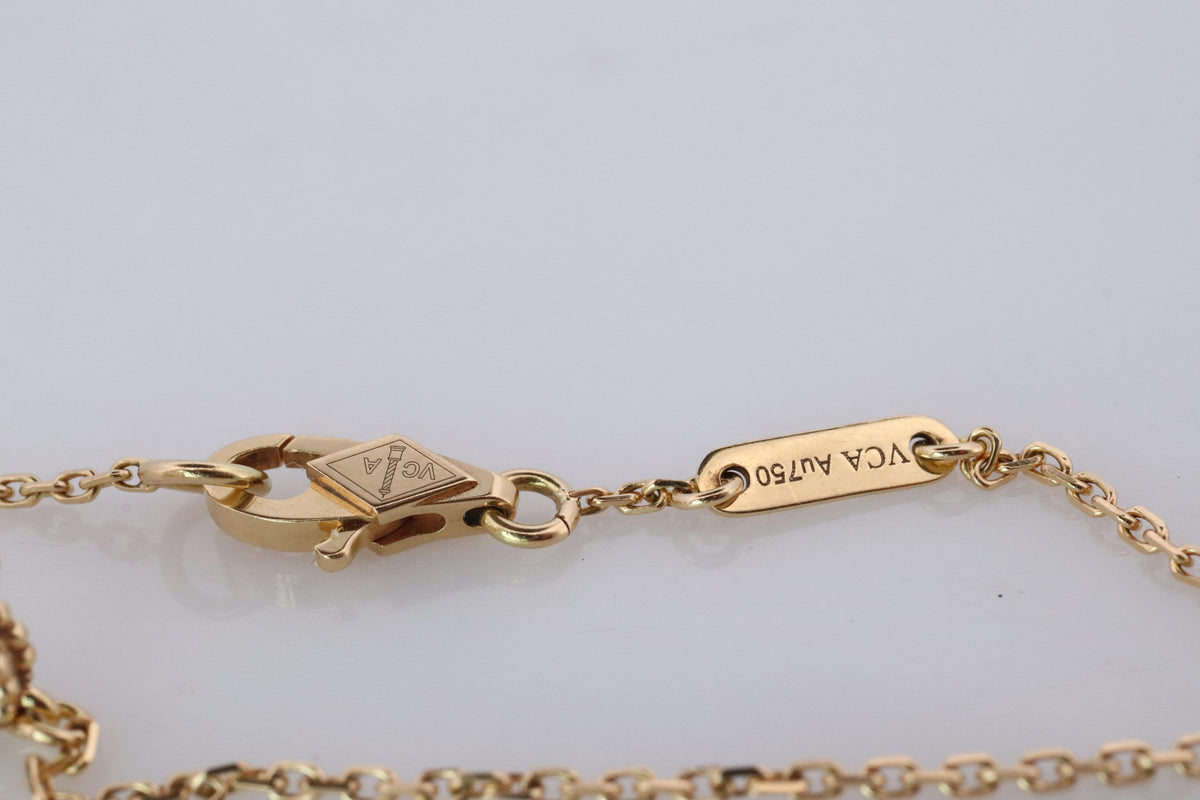 Van Cleef Arpels Sweet Alhambra Bracelet . Genuine VCA 18k YG Mother of Pearl