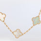 Van Cleef Arpels Alhambra Bracelet Genuine VCA 18k YG Mother of Pearl 5P Motifs