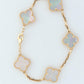 Van Cleef Arpels Alhambra Bracelet Genuine VCA 18k YG Mother of Pearl 5P Motifs