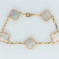 Van Cleef Arpels Alhambra Bracelet Genuine VCA 18k YG Mother of Pearl 5P Motifs