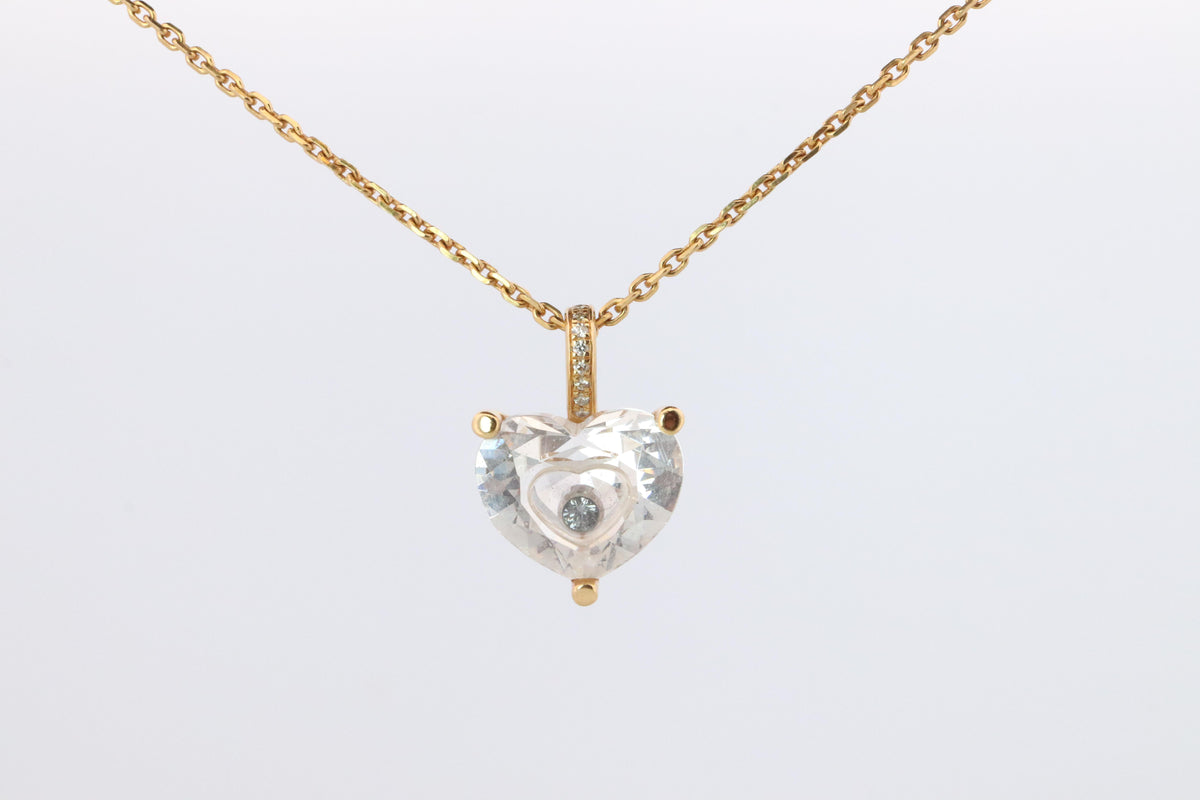 18k Chopard Happy Diamond Heart Pendant. So Happy Chopard Necklace