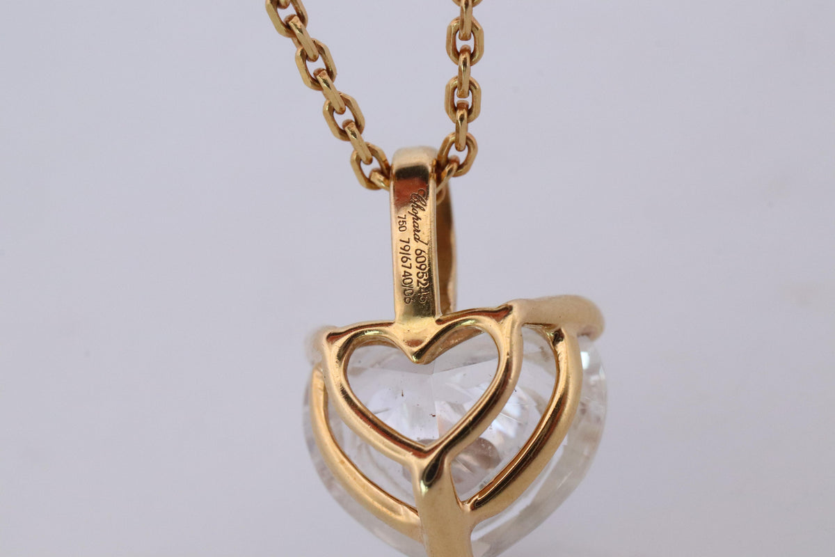 18k Chopard Happy Diamond Heart Pendant. So Happy Chopard Necklace