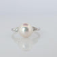 Mikimoto Pearl Solitaire Ring. Platinum PT950 Mikimoto Pearl Diamond ring.