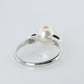Mikimoto Pearl Solitaire Ring. Platinum PT950 Mikimoto Pearl Diamond ring.