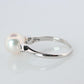 Mikimoto Pearl Solitaire Ring. Platinum PT950 Mikimoto Pearl Diamond ring.