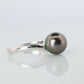 Mikimoto Tahitian Pearl Black Ring. Platinum PT900 Mikimoto Pearl ring.
