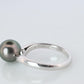 Mikimoto Tahitian Pearl Black Ring. Platinum PT900 Mikimoto Pearl ring.
