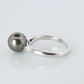 Mikimoto Tahitian Pearl Black Ring. Platinum PT900 Mikimoto Pearl ring.