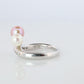 Mikimoto Ring. 18k Gold Mikimoto Pearl and Diamond Cluster. Twin pearl love knot