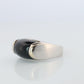 Vintage Bvlgari Tronchetto Ring. Bulgari 18k WG Onyx Signet Ring.