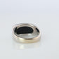 Vintage Bvlgari Tronchetto Ring. Bulgari 18k WG Onyx Signet Ring.