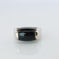 Vintage Bvlgari Tronchetto Ring. Bulgari 18k WG Onyx Signet Ring.