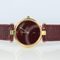 Genuine Cartier Watch. Must de Cartier Vendome Round Argent Vermeil Red Face