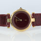 Genuine Cartier Watch. Must de Cartier Vendome Round Argent Vermeil Red Face