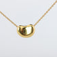 Tiffany & Co. 18k Gold Chain and Bean Pendant Necklace. 750 Yellow Gold Tiffany