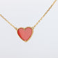 Van Cleef Arpels Lucky Alhambra Necklace. Genuine VCA 18k WG Carnelian Heart
