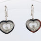 18k Chopard Happy Diamond Earrings. CHOPARD Happy Heart Dangle Earrings