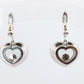 18k Chopard Happy Diamond Earrings. CHOPARD Happy Heart Dangle Earrings