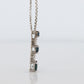 Blue Sapphire diamond Journey pendant. 14k Gold Princess Sapphires Necklace
