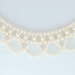 Tasaki Scalloped Bib Necklace. Vintage 14k Gold Tasaki Pearl Collar Necklace
