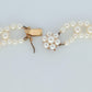 Tasaki Scalloped Bib Necklace. Vintage 14k Gold Tasaki Pearl Collar Necklace