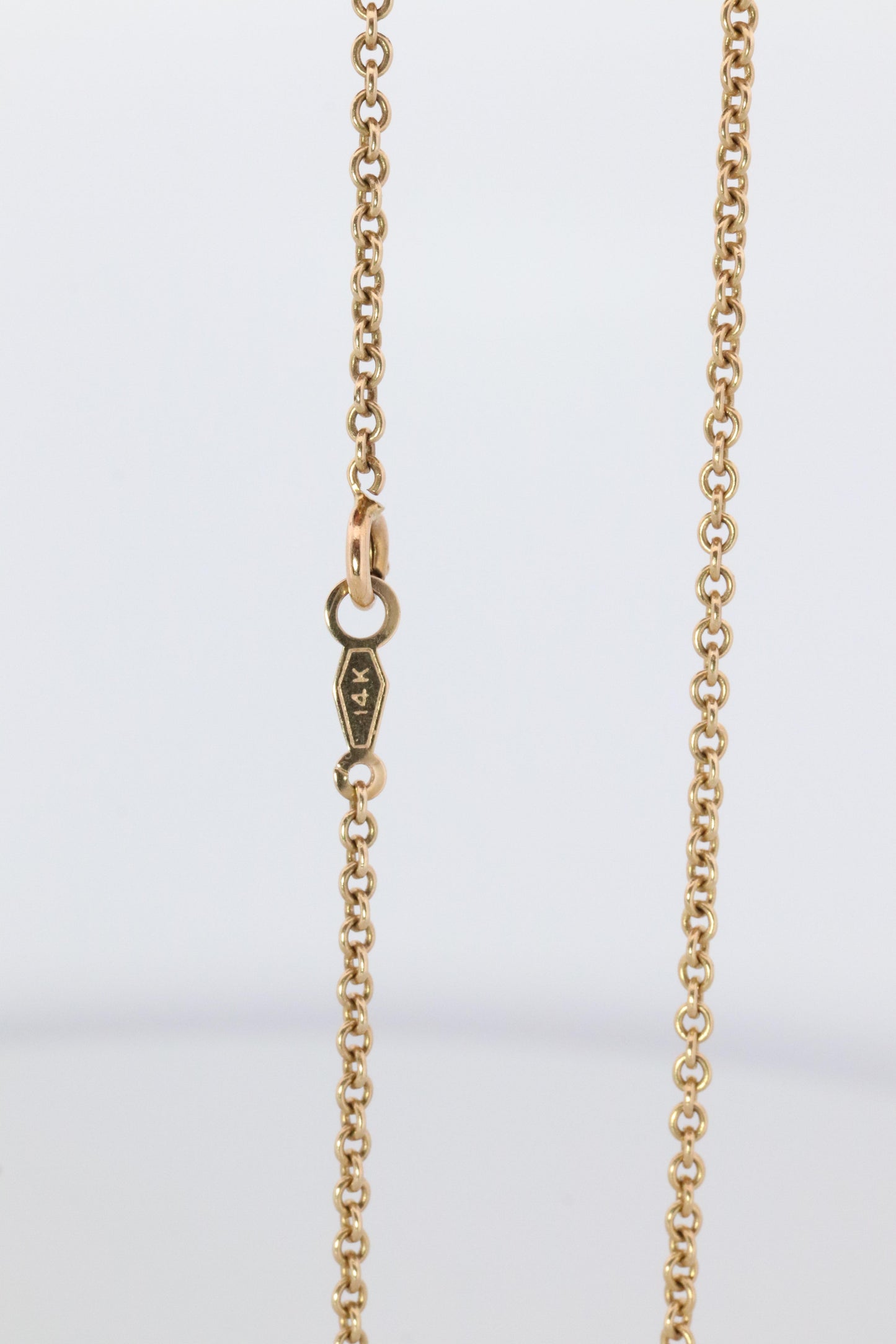 14k Open Heart Diamond Necklace. Suspended Heart Necklace.