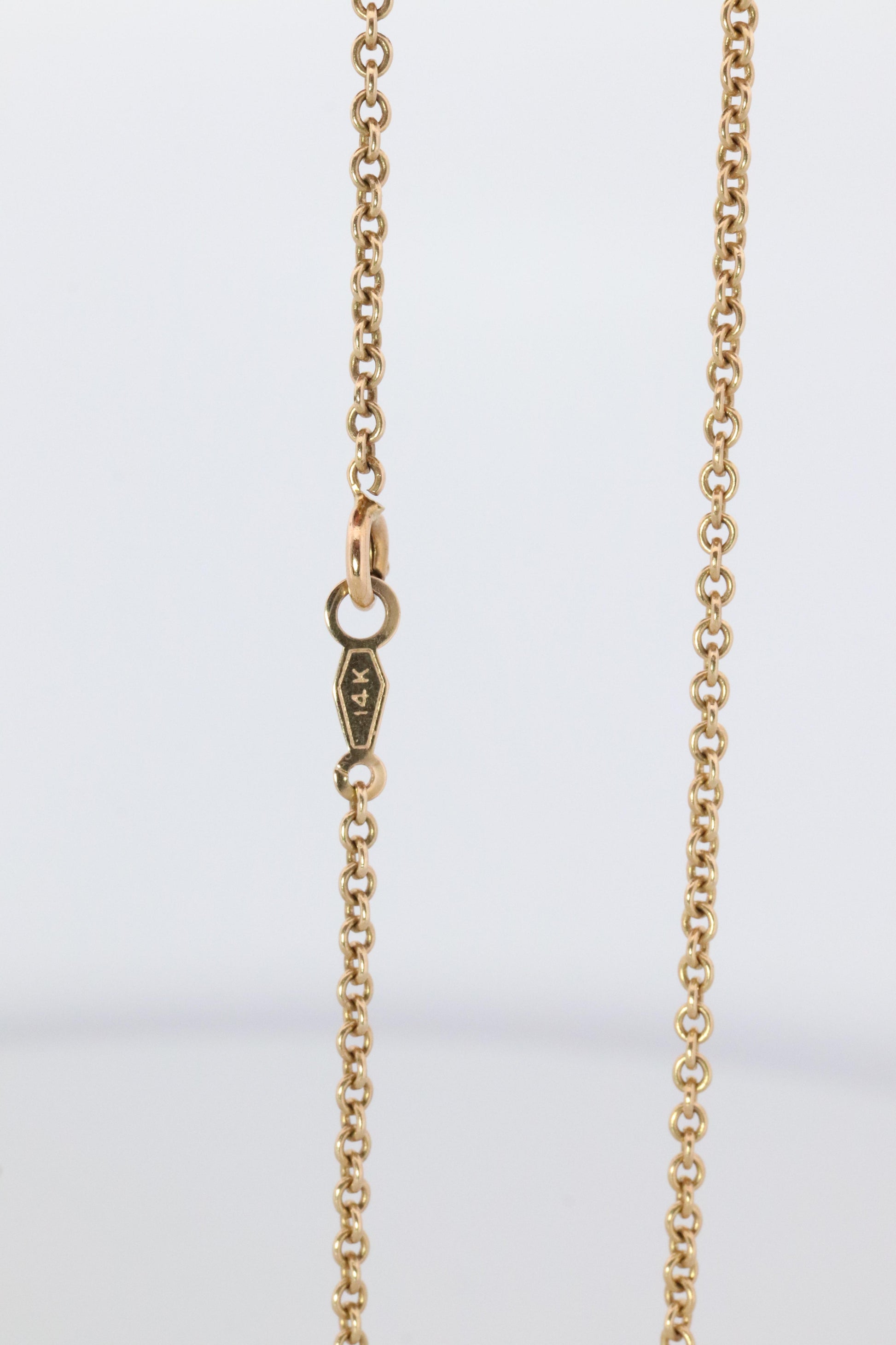 14k Open Heart Diamond Necklace. Suspended Heart Necklace.