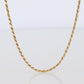 14k Rope Necklace. 14k Long Rope Necklace. 3.5grams 16in length 1.5mm width