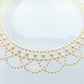 Tasaki Scalloped Bib Necklace. Vintage 14k Gold Tasaki Pearl Collar Necklace