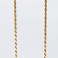 14k Rope Necklace. 14k Long Rope Necklace. 3.5grams 16in length 1.5mm width