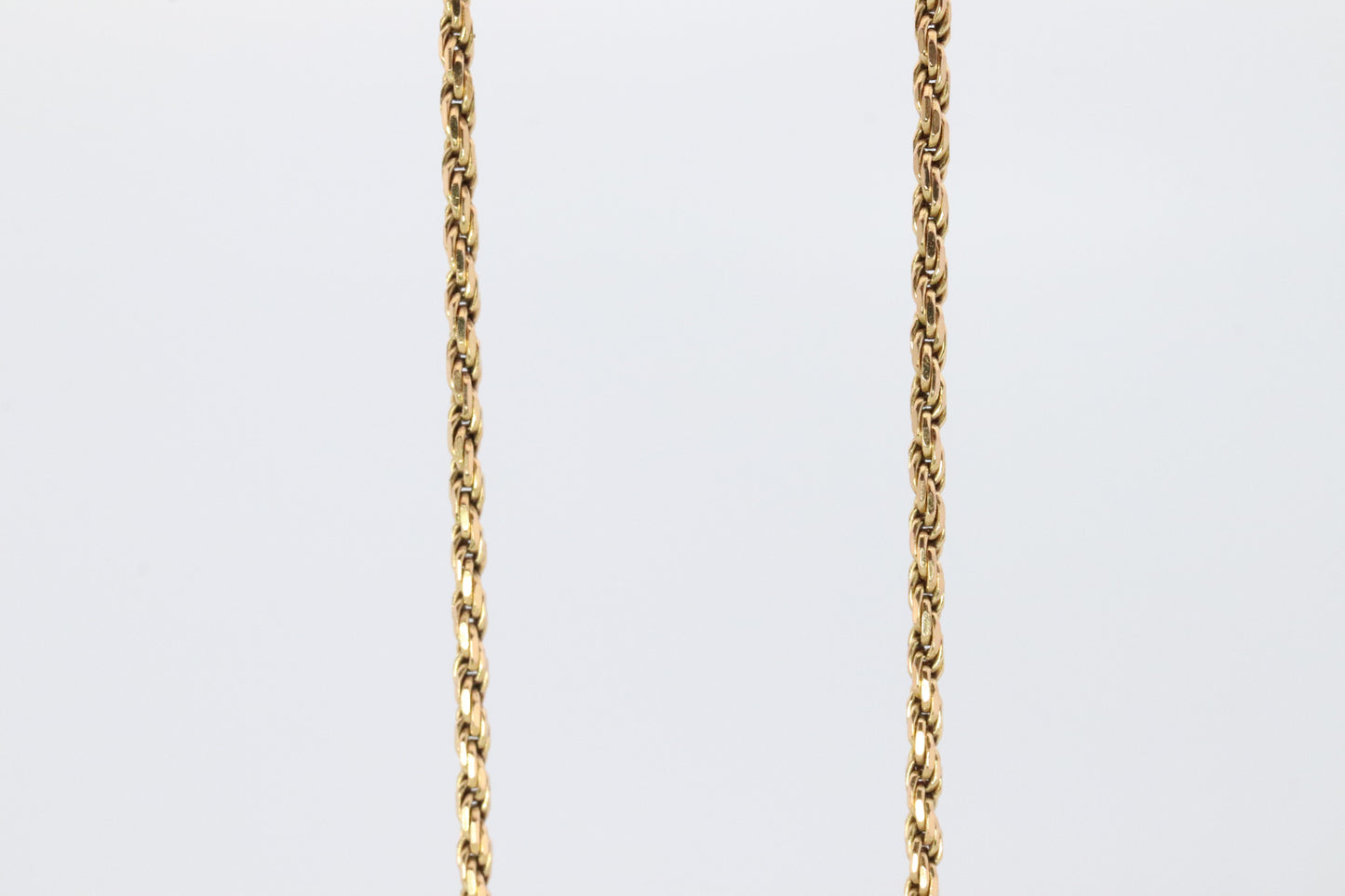 14k Rope Necklace. 14k Long Rope Necklace. 3.5grams 16in length 1.5mm width