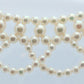 Tasaki Scalloped Bib Necklace. Vintage 14k Gold Tasaki Pearl Collar Necklace