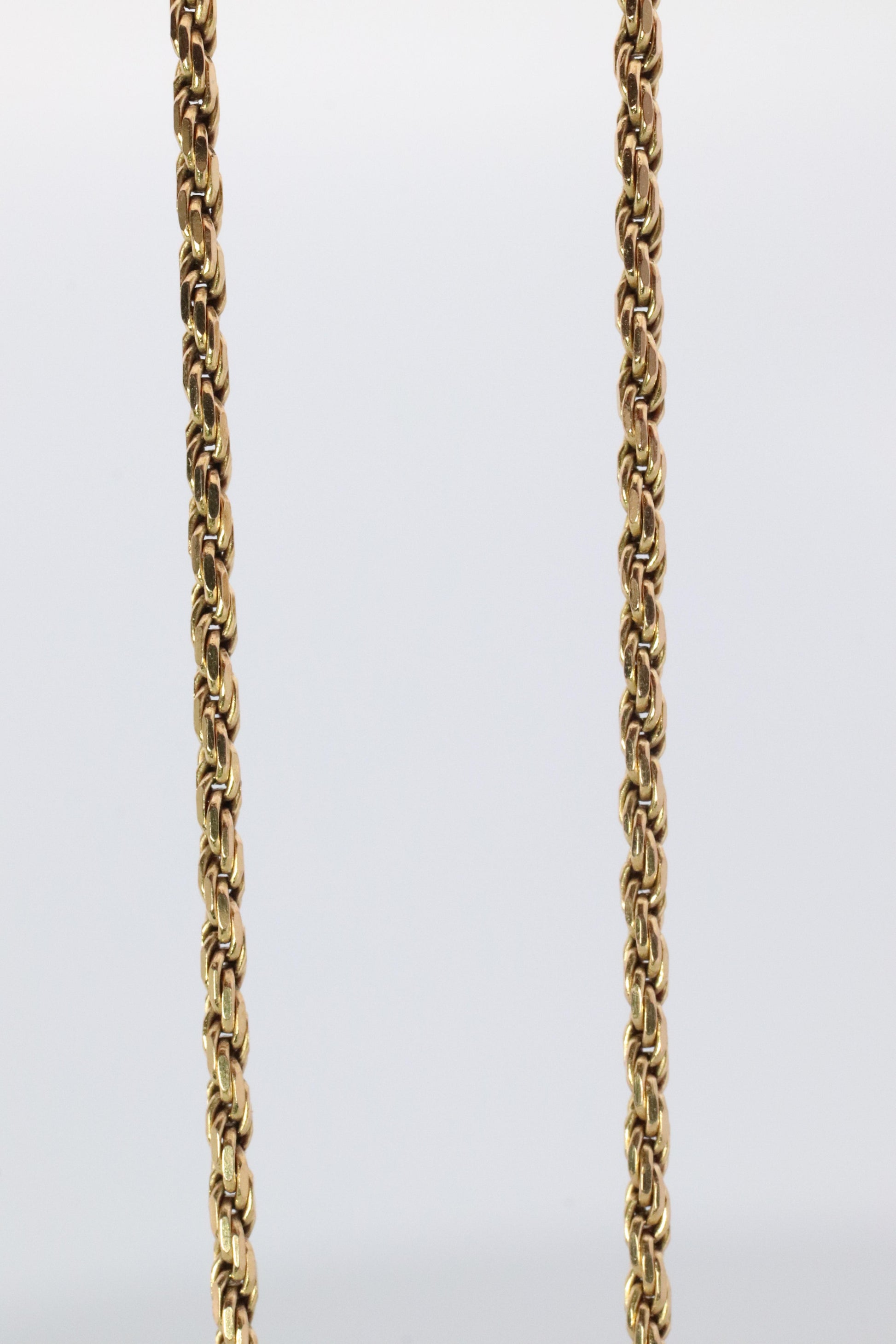 14k Rope Necklace. 14k Long Rope Necklace. 3.5grams 16in length 1.5mm width