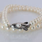 MIKIMOTO 14k White Gold Pearl Necklace. 6mm Pearls Necklace.
