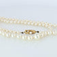 MIKIMOTO 14k Yellow Gold Pearl Necklace. Graduated Pearls Long Necklace.