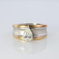 18k Gold LARGE Diamond Pear engagement ring. Platinum and 18k Diamond Solitaire