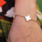 Van Cleef Arpels Alhambra Bracelet Genuine VCA 18k YG Mother of Pearl 5P Motifs