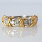 18k Platinum Diamond XOXO criss cross ring. 18k Yellow Gold Pt900 Infinity band