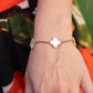 Van Cleef Arpels Alhambra Bracelet Genuine VCA 18k YG Mother of Pearl 5P Motifs
