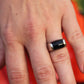 Vintage Bvlgari Tronchetto Ring. Bulgari 18k WG Onyx Signet Ring.