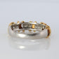 18k Platinum Diamond XOXO criss cross ring. 18k Yellow Gold Pt900 Infinity band