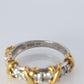 18k Platinum Diamond XOXO criss cross ring. 18k Yellow Gold Pt900 Infinity band