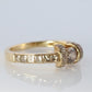 18k Round Genuine Diamond Solitaire Ring Anniversary Illusion set princess cut.