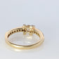 18k Round Genuine Diamond Solitaire Ring Anniversary Illusion set princess cut.